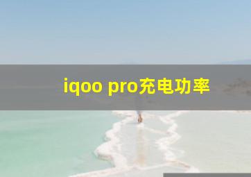 iqoo pro充电功率